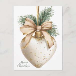 Postal Cartão de Boas Festas de Natal Festivo e Elegante