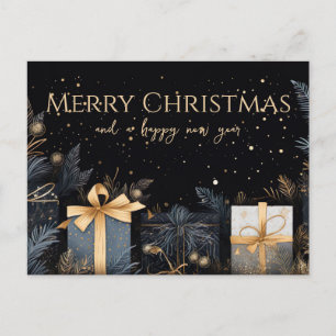 Postal Cartão de Boas Festas de Natal Festivo e Elegante