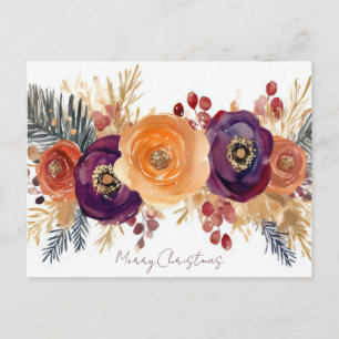 Postal Cartão de Boas Festas de Natal Festivo e Elegante