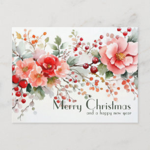 Postal Cartão de Boas Festas de Natal Festivo e Elegante