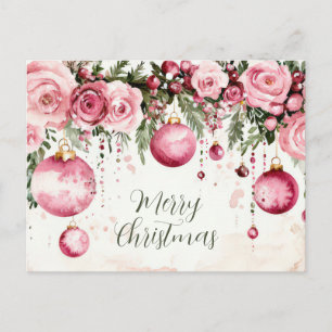 Postal Cartão de Boas Festas de Natal Festivo e Elegante