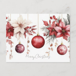 Postal Cartão de Boas Festas de Natal Festivo e Elegante