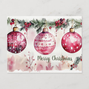Postal Cartão de Boas Festas de Natal Festivo e Elegante
