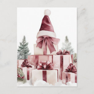 Postal Cartão de Boas Festas de Natal Festivo e Elegante