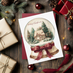 Postal Cartão de Boas Festas de Natal festivo e elegante