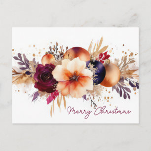 Postal Cartão de Boas Festas de Natal Festivo e Elegante