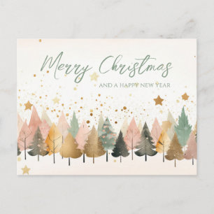 Postal Cartão de Boas Festas de Natal festivo e elegante