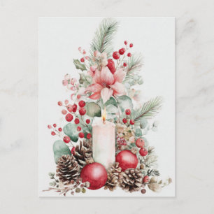 Postal Cartão de Boas Festas de Natal Festivo e Elegante