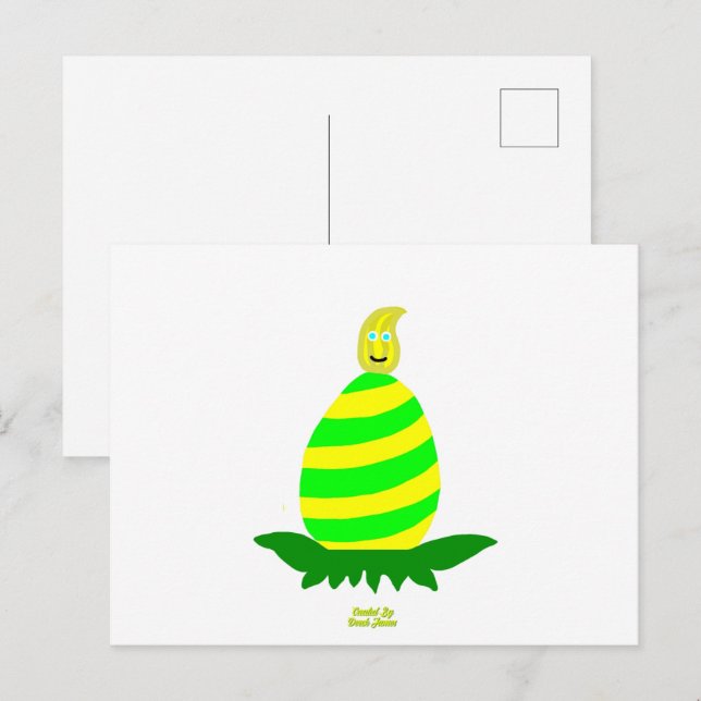 Postal Cartão de Boas Festas de Páscoa (Frente/Verso)