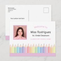 Cartão de Boas-Vindas Colorido Personalizado para 