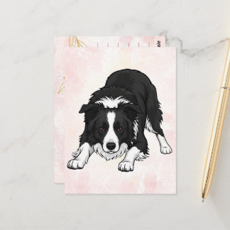 Postal Cartão de Boas-Vindas com Border Collie