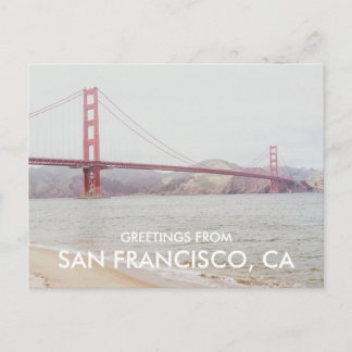Postal Cartão de Boas-Vindas da Ponte Golden Gate São Fra