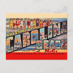 Postal Cartão de Boas-Vindas da Praia de Carolina