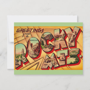 Postal Cartão de Boas-Vindas das Montanhas Rochosas