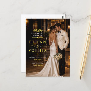 Postal Cartão de Boas-Vindas de Casamento com Foto Person