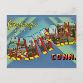 Postal Cartão de Boas-Vindas de Hartford Connecticut