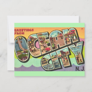 Postal Cartão de Boas-vindas de Ocean City NJ