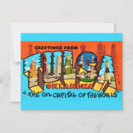 Postal Cartão de Boas-Vindas de Tulsa Oklahoma