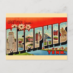 Postal Cartão de Boas-Vindas Retro Memphis