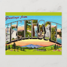 Postal Cartão de Boas-Vindas Retro Tennessee