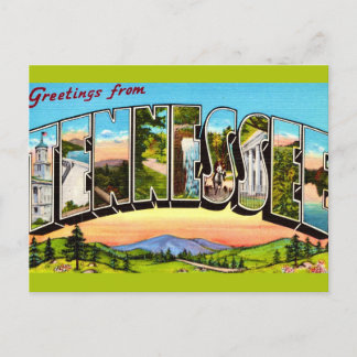 Postal Cartão de Boas-Vindas Retro Tennessee