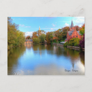 Postal cartão de Bruges, Bélgica
