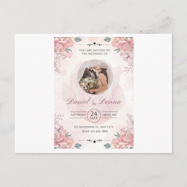 Postal cartão de casamento (Frente)