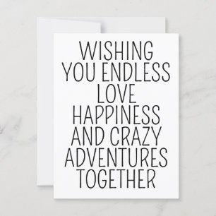Postal Cartão de casamento / Desejo-Te Amor Sem Fim, Feli