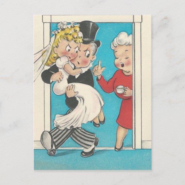 Postal Cartão de Casamento Divertido (Frente)
