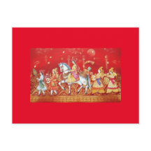 cartão de casamento índio