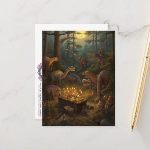 Postal Cartão de Celebração de Dinossauros