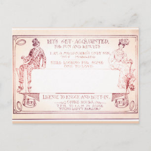 Postal Cartão de Chamada Vitoriano Milionário