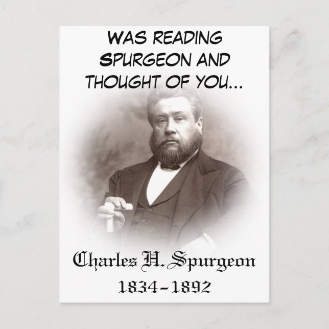 Postal Cartão de Charles Haddon Spurgeon (Frente)