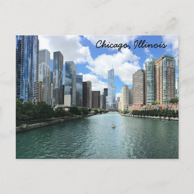 Postal Cartão de Chicago, Illinois (Frente)