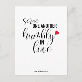 Postal Cartão de Citação 'Sirvam uns aos outros'