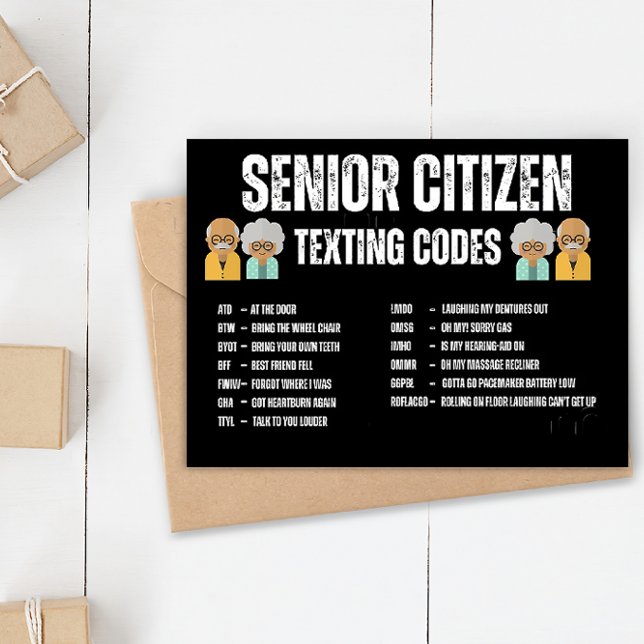 Postal Cartão de Código de Textos para Idosos (Criador carregado)