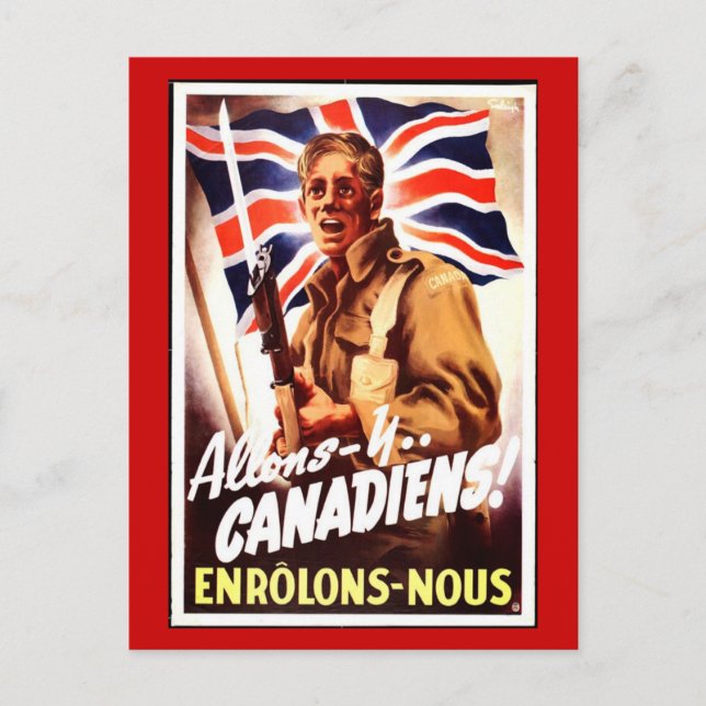 Postal Cartão de coletores WW1 1914 CANADA PROPAGANDA (Frente)