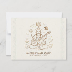 Postal Cartão de comemoração Valmiki jayanti
