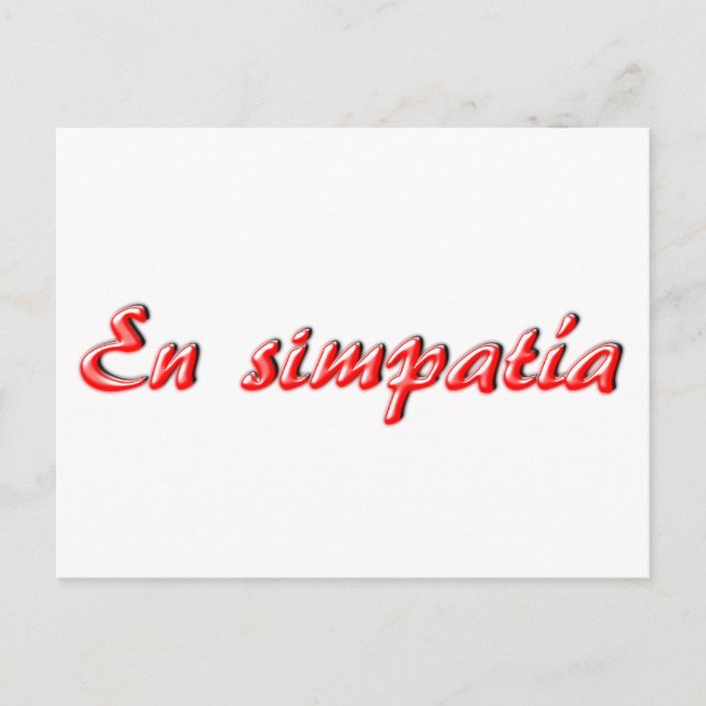 Postal Cartão de condolências (Frente)