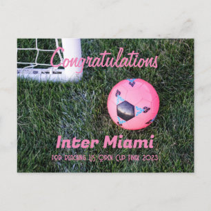 Postal Cartão de congratulações do Inter Miami