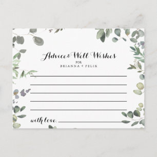 Postal Cartão de Conselheiro de Casamento Eucalyptus Foli