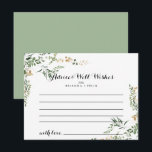 Postal Cartão de Conselho de Casamento com Folhagem Verde<br><div class="desc">Este cartão de conselho de casamento com folhagem verde tropical dourada é perfeito para um casamento moderno. O design apresenta lindas ilustrações pintadas à mão de folhagem tropical de verão dourada e verde. Esses cartões são perfeitos para um casamento, chá de noiva, chá de bebê, festa de formatura e mais....</div>