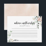 Postal Cartão de Conselho de Casamento Floral Rosa Clássi<br><div class="desc">Este cartão de conselho de casamento floral rosa clássico empoeirado é perfeito para um casamento rústico. O design apresenta rosas elegantes em aquarela rosa empoeirado e folhagens verdes, montadas de forma organizada em lindos buquês. Esses cartões são perfeitos para um casamento, chá de noiva, chá de bebê, festa de formatura...</div>