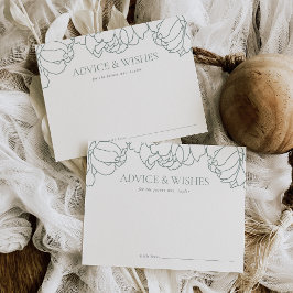 Postal Cartão de conselhos para chá de noiva Sage | Jardi