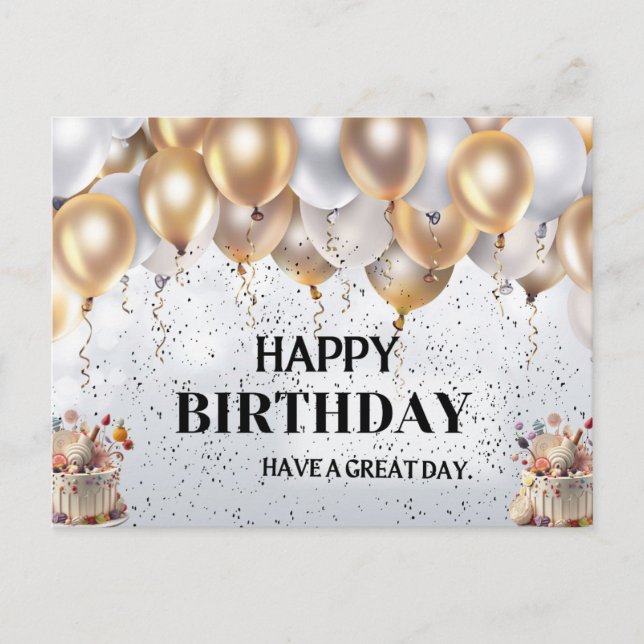 POSTAL CARTÃO DE DESEJO DE ANIVERSÁRIO (Frente)