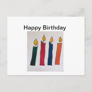 Postal Cartão de desejo de aniversário simples
