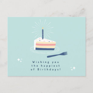 Postal Cartão de desejos de aniversário