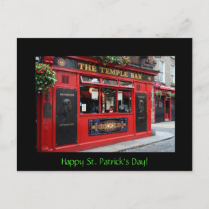 Postal Cartão de Dia de Patrick com o Temple Bar