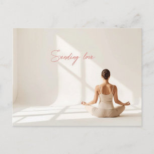 Postal Cartão de Dia dos Namorados de Ioga Meditação Envi