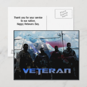 Postal Cartão de Dia dos Veteranos de Ação de Graças